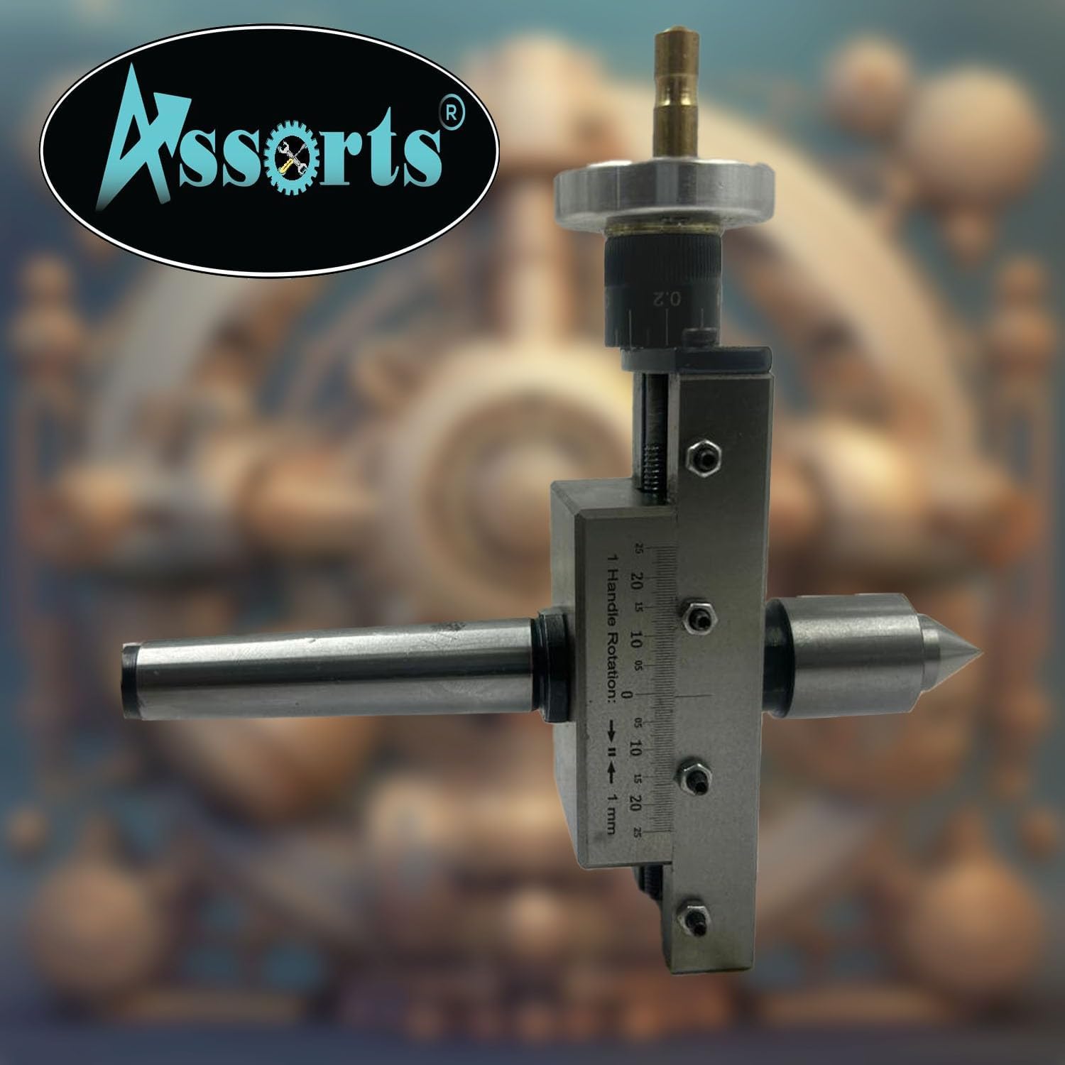 NEW IMPROVED TAPER TURNING ATTACHMENT WITH REVOLVING LIVE CENTER FOR LATHE MACHINE-METRIC (2MT)- SEE Working VIDEO**