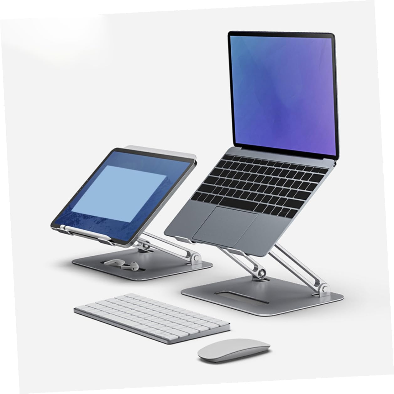 Supporto Sotto 17.3 Pollici in Lega di Alluminio per Laptop di Raffreddamento Doppia Ventola e Altezza Regolabile, Base Ventilata per Notebook per Creare Un'atmosfera Estiva