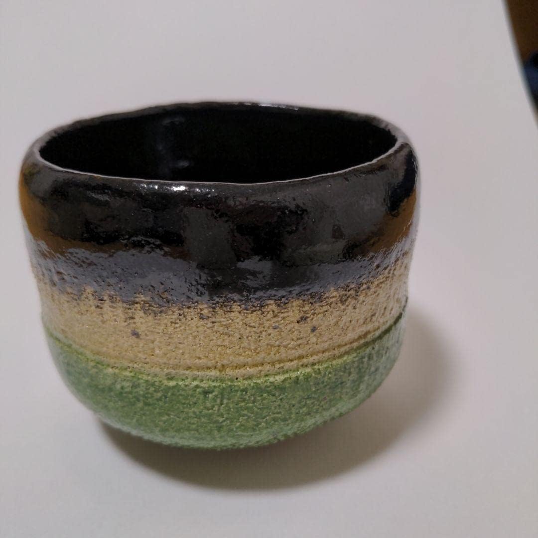 虫明焼 曙窯 色絵 白梅 茶碗 共箱 共布 栞 茶道具 抹茶碗 ※海外発送の