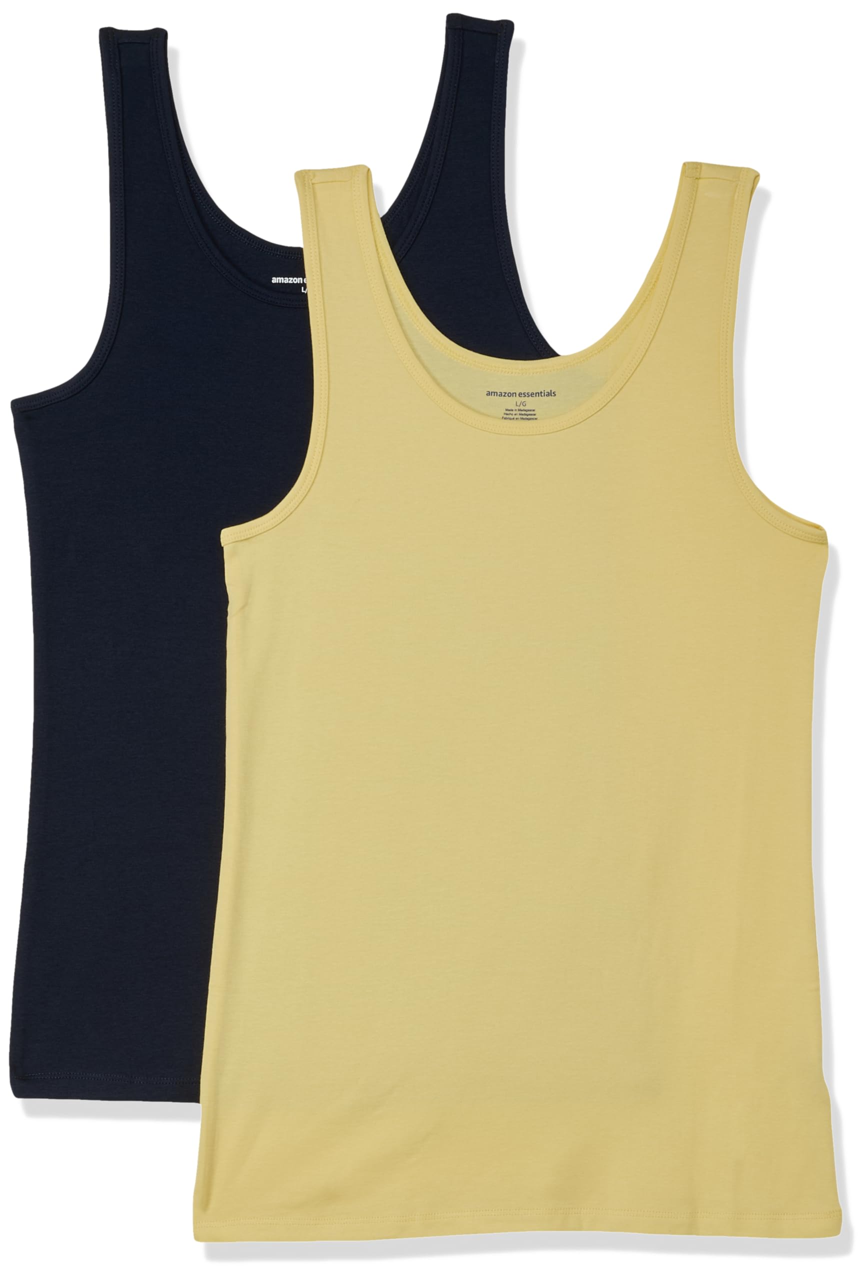 Amazon EssentialsWomen's Slim-Fit Tank, Pack of 2