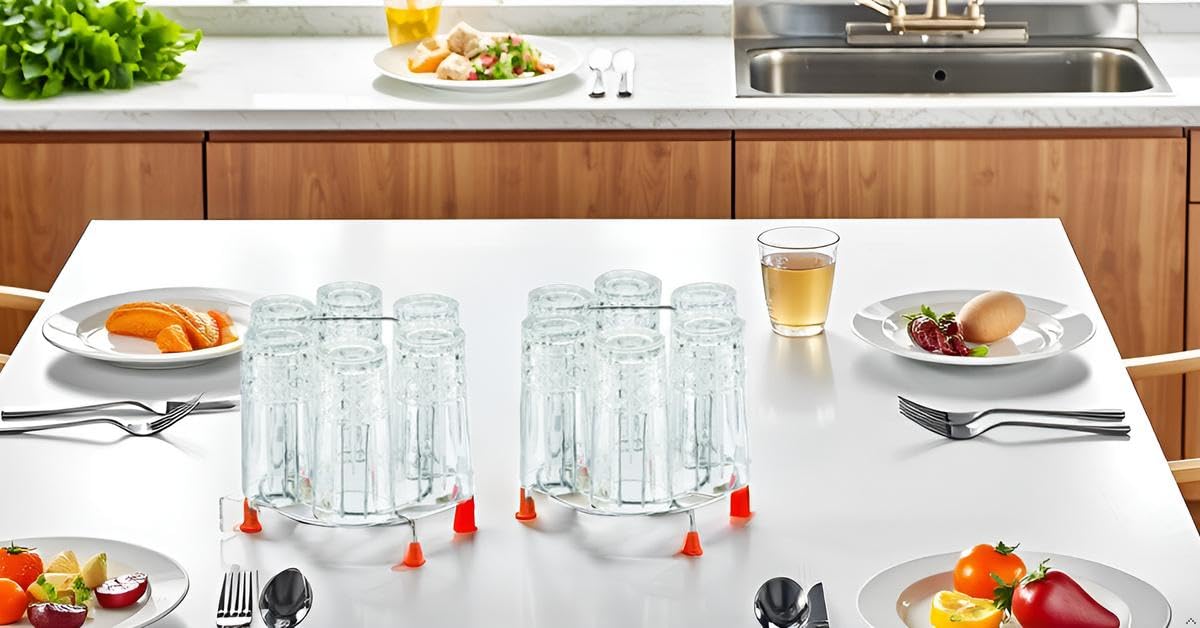 Stainless Steel Glass Stand - Keep Counters Clear -9 Stainless Steel Glass Stand - Keep Counters Clear -9