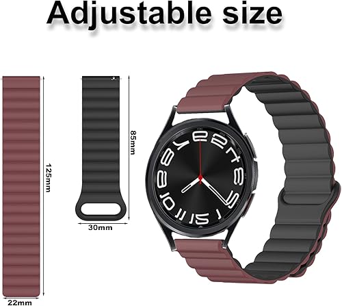 Miniatura 4 de Correa de 0.866 pulgadas compatible con Samsung Galaxy Watch 3 de 1.772 pulgadasWatch 1.872 pulgadasGear S3 ClassicFrontier, correa de silicona