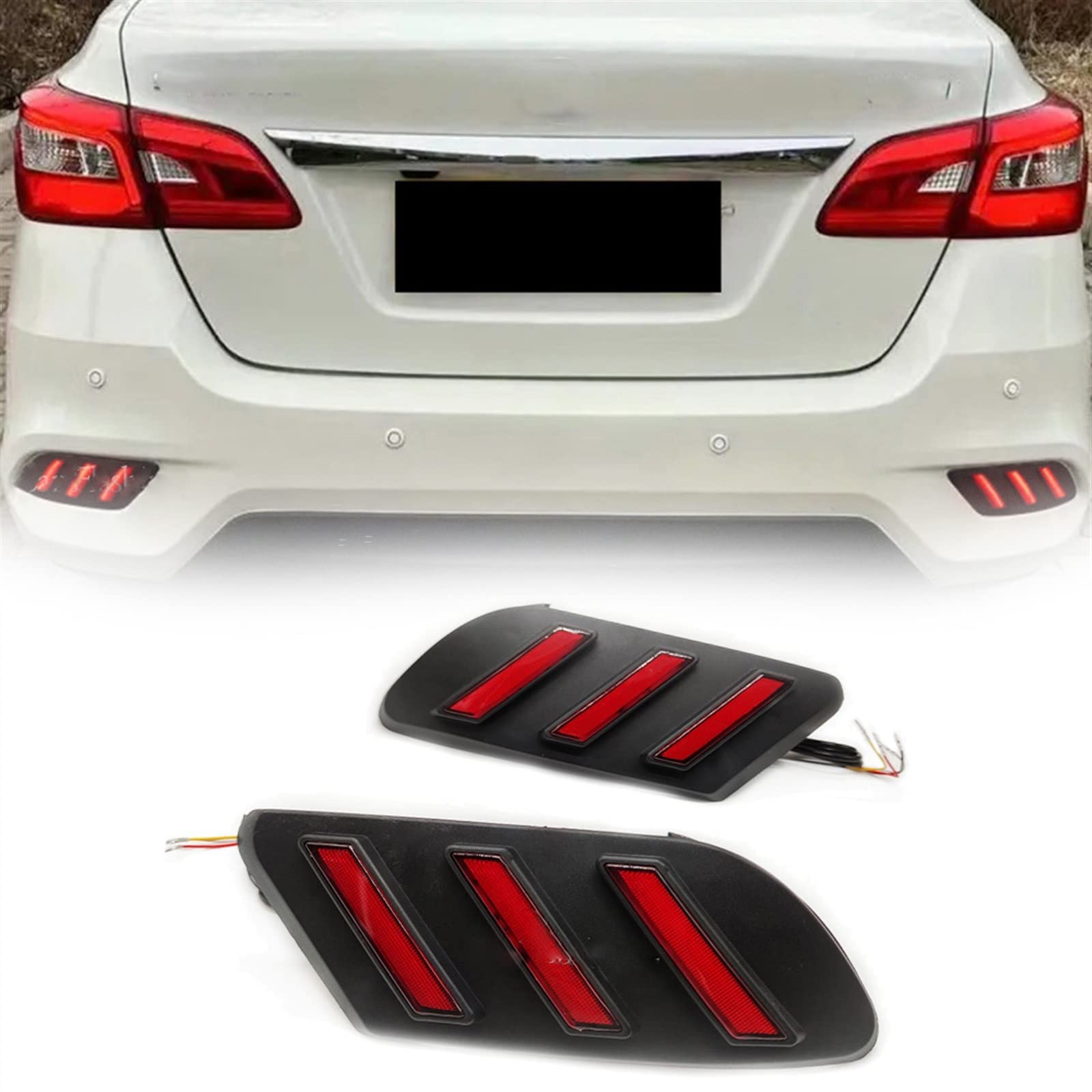 Fanale Posteriore Auto Auto Posteriore Lampada Nebbia Luce di Freno Indicatori di Direzione Paraurti Lampada Riflettore Lampada per Nissan per Sentra per Sylphy 2016 2017 2018 2019