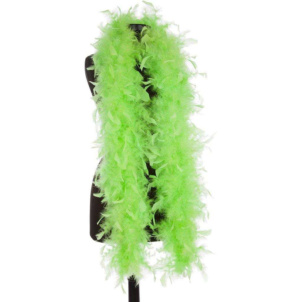 PartyHut® Lime Green Feather Boa (1.5 2 m) Girls Dress up Costume for