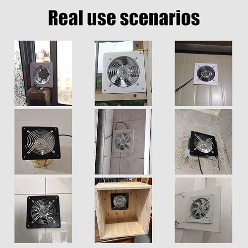 Miniatura 7 de JIONET Ventilador extractor de escape de ventilación de 20 W y 110 V de 4 pulgadas de pared para ventana, cocina, inodoro, baño, soplador de