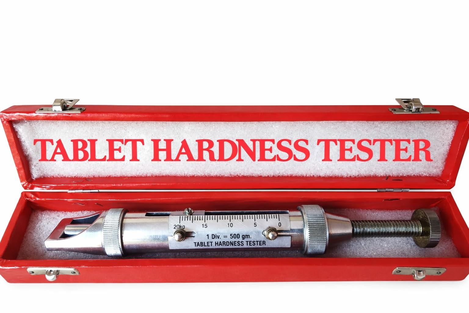 Tablet Hardness Tester, 20kg Capacity, 1 Div = 500gm, Metal Construction, with Carrying Case-image-10
