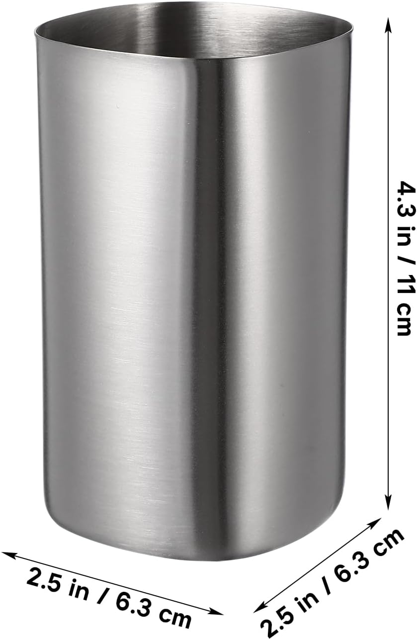 DOITOOL Stainless Steel Tooth Brush Cup Set 2-Pack Bathroom Tumbler for Men Women Metal Toothbrush Holder Water Cup 4.88X2.44X4.33In
