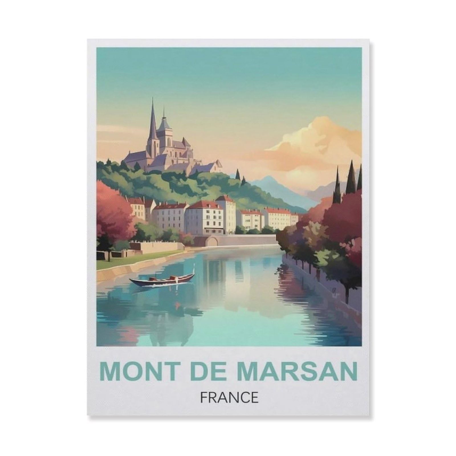 Plaque vintage Mont de Marsan 30x40 cm : sublimez l'ambiance rétro de votre salon ou de votre café