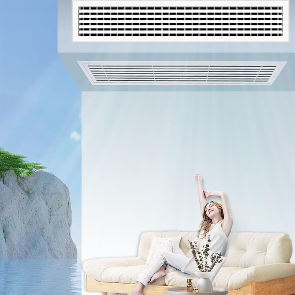 Griglia di ventilazione a parete in ABS | Bianco da 150x150mm a 450x450mm: Armadio Guardaroba Cucina Bagno Ventilazione(250x250mm)