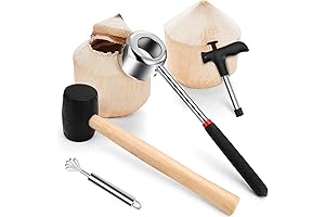Upgraded Coconut Opener Tools Set: Effortless Coconut Opening