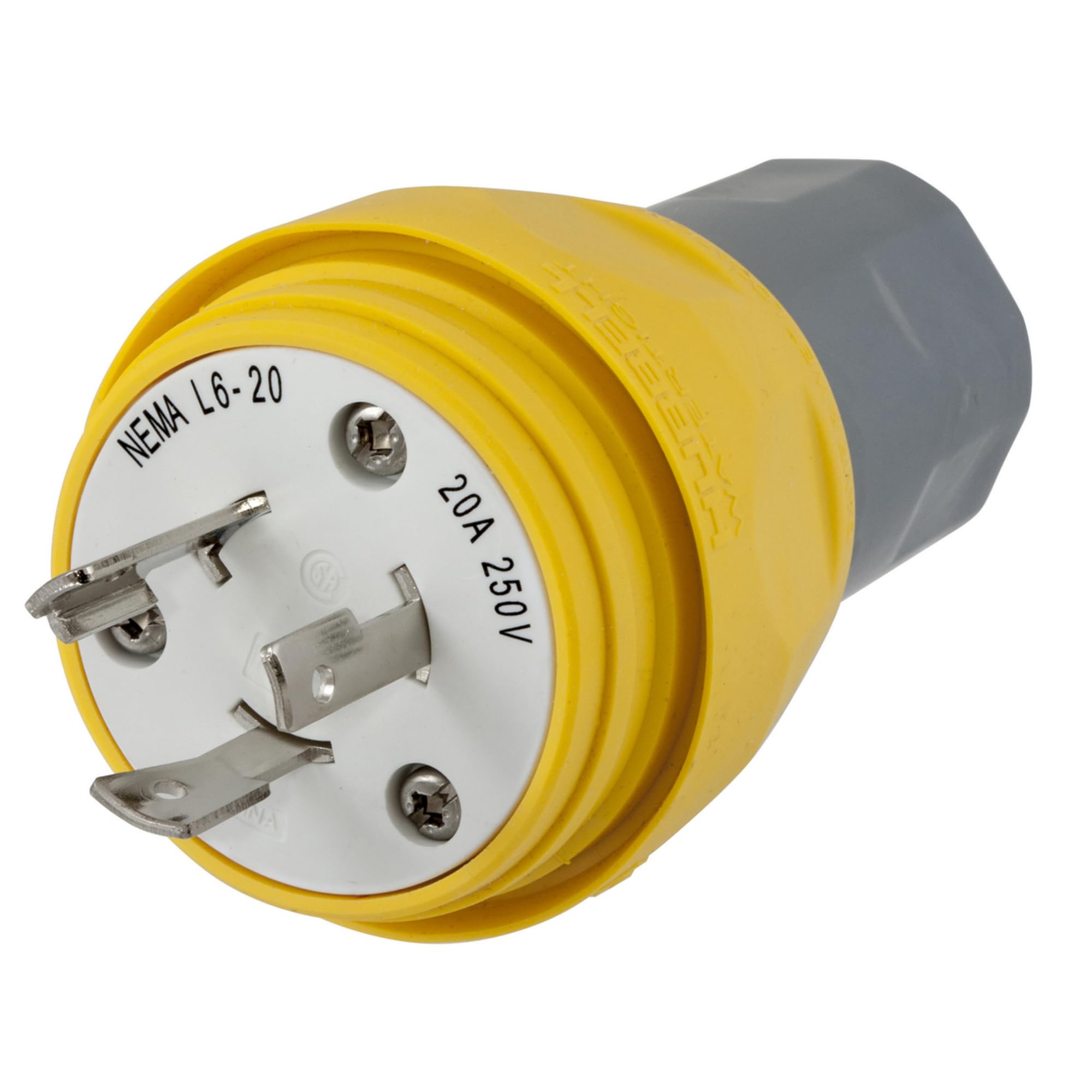 Amptweaker TIGHT L 正規品 Watertight Devices, Twist-Lock Plug, 20A, 250V AC, 2 Pole, 3 Wire
