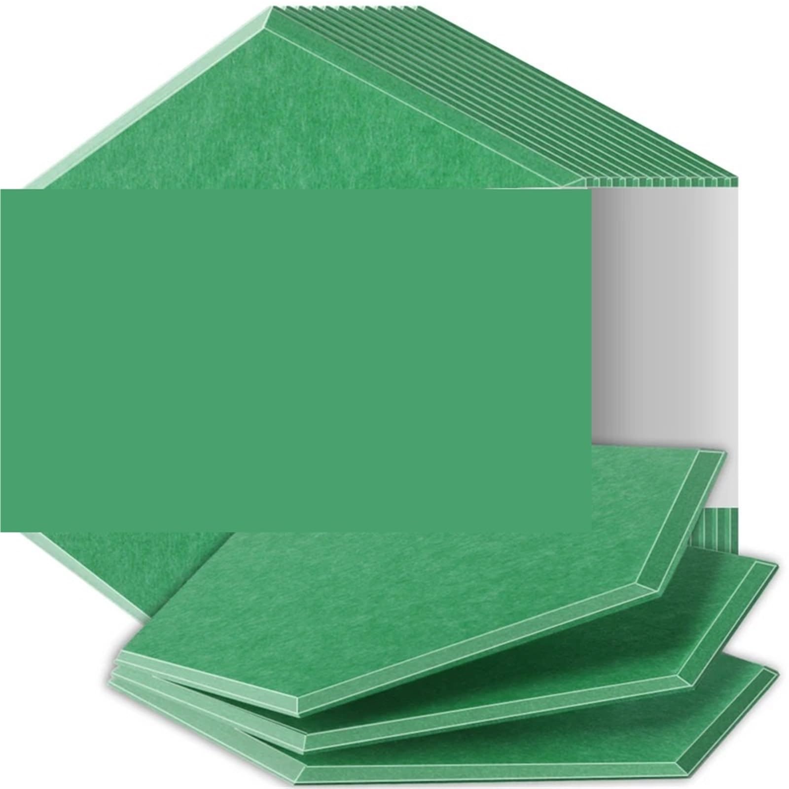 Paneles Acústicos Hexagonales Paneles insonorizados de alta densidad resistentes al fuego que absorben el ruido y eliminan los ecos Para el estudio(38 Gemstone Green,12 Pcs,0.9cm Medium Density)
