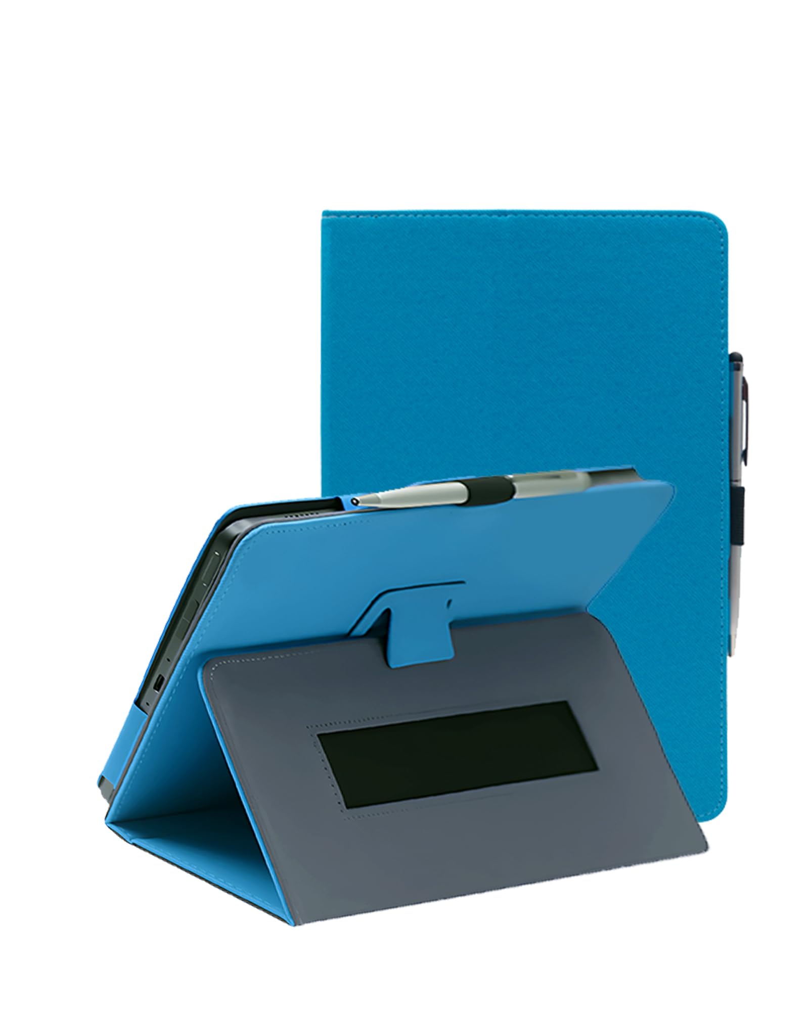 Case for XPPen Magic Note Pad 10.95 Inch Tablet (Light Blue) | PU Leather Folding Cover with Pen Holder and Wrist Strap, Business Travel Portable