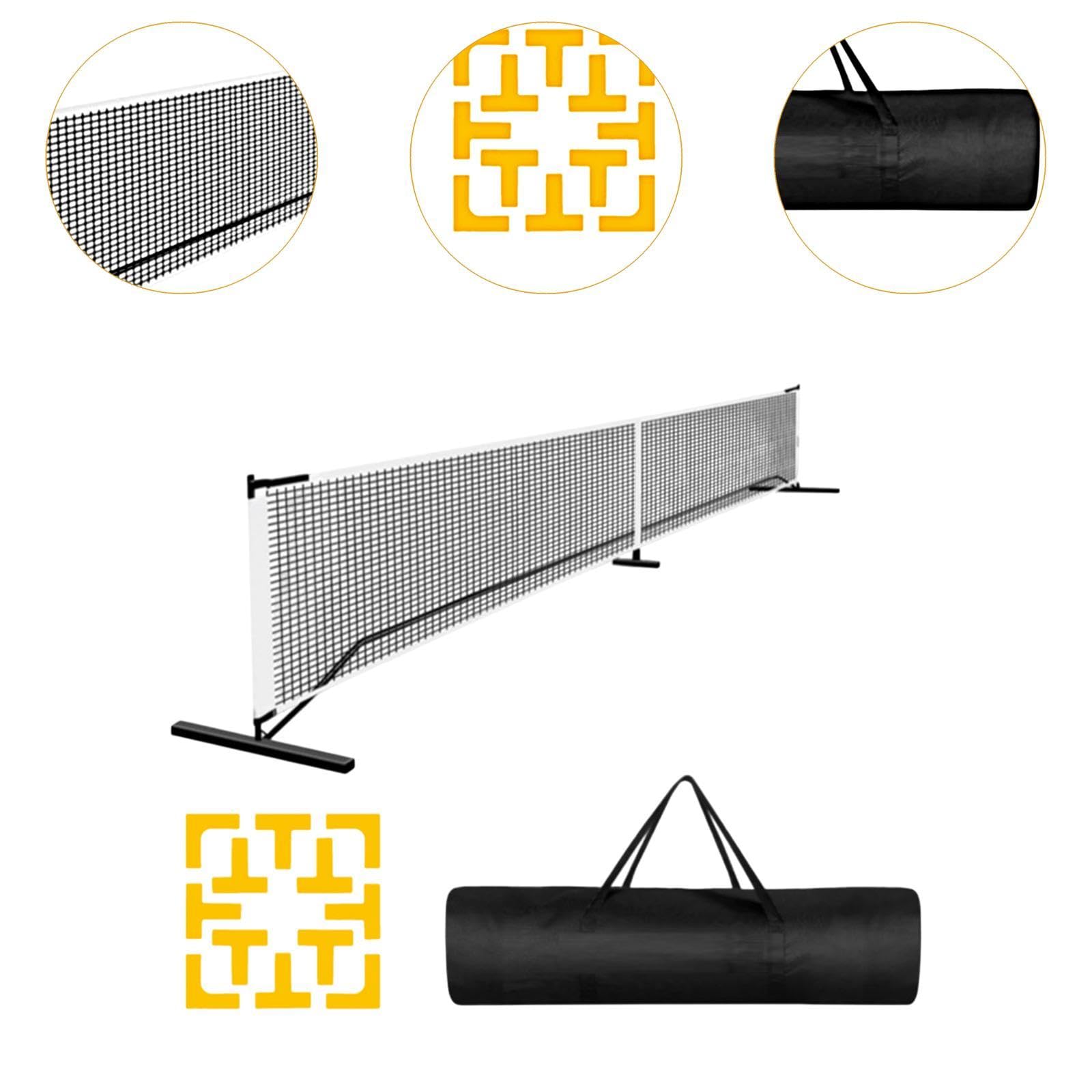 kowaku Portable Pickleball Net Sports Net Heavy Duty Frame Stand Equipment Portable Badminton Pickleball Net Set for Backyard