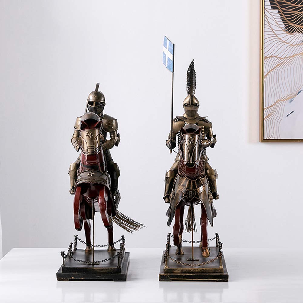 Statua średniowiecznego rycerza, figurka kolekcjonerska templariuszy statua rzeźba figurka model rycerza, B good