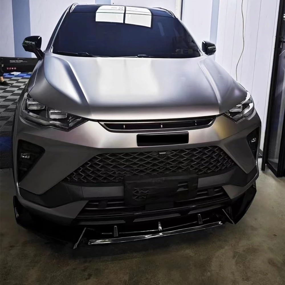 Lyjstore Kompatybilny z Haval H6 GT S Przedni zderzak Spoiler Chin Upgrade Zewnętrzny zestaw nadwozia PP Plastik 3 szt./zestaw Części samochodowe Akcesoria