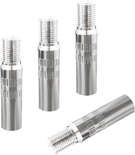 4 extensores de vástago de tapa de válvula de 1.535 in, extensiones de vástago de válvula de neumático de automóvil, extensiones universales de