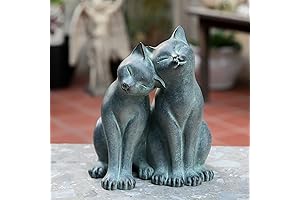 Charming Cat Statue Duo: A Purrfect Addition to Your Outdoor Haven
