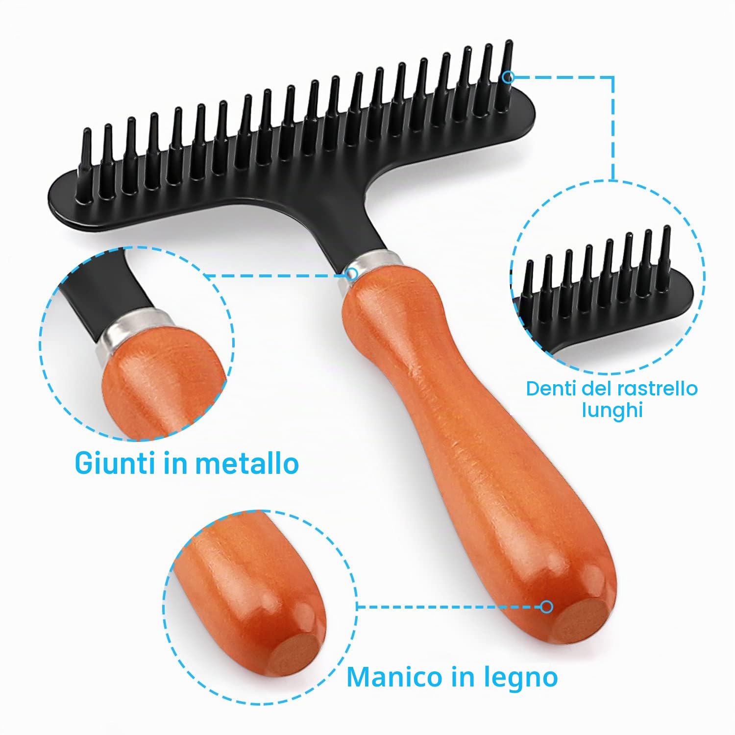 Rastrello per tappeti, per riportare morbidezza e morbidezza al tappeto, detergente per peli adatto per tappeti e tappeti (1 pezzo)