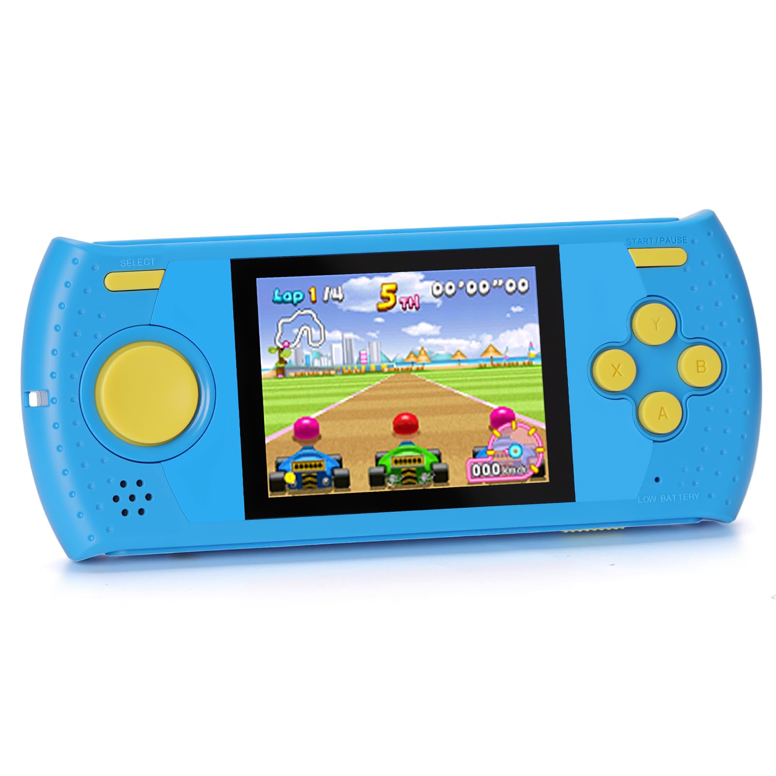 Handheld Game for Kids, Portable Video Gaming Player with 230 Classic Games, Rechargeable Travel Mini Arcade, 3.0'' HD Screen Electronic Toys for Boys Girls, Ideal Road Trip & Air Travel Gifts (Blue)