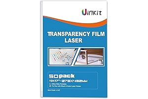 Uinkit 11x17 Transparency Sheets For Laser Printer (50 Pack)