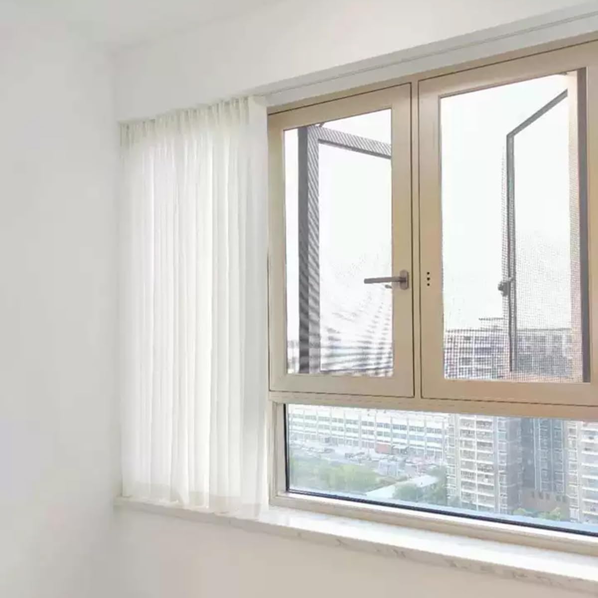 Générique Rail Rideau Plafond 0.4m-5.5m Rail De Rideau sans Perçage pour Murs Ou Plafonds Convient pour Baie De Douche Les Maisons Les Bureaux Les Caravanes(Blanc,4.5m)
