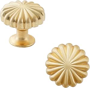 AOBITE 6 Pack Gold Cabinet knobs Kitchen Cabinet Handles with Vintage ...