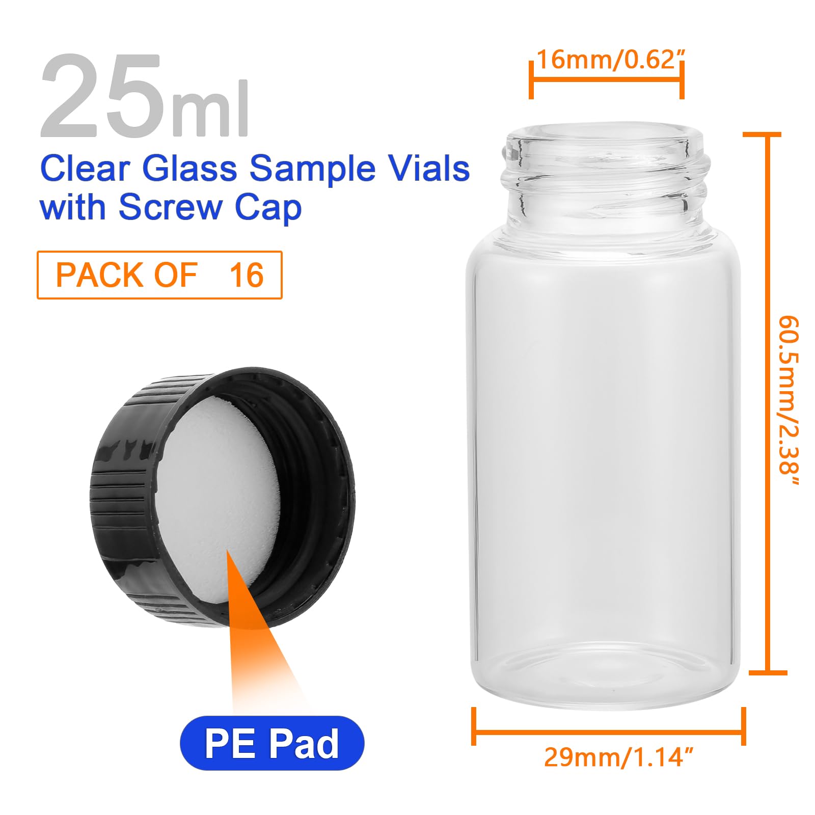 Lot De 4000 Flacons D'échantillons En Verre Borosilicaté 10ml Avec Bouchons Argent à Sertir - SimPure