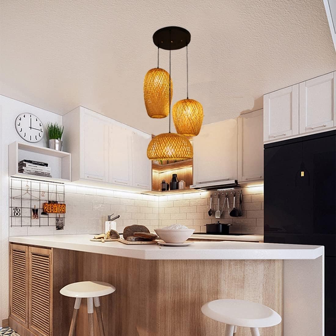 Rotan Kroonluchter Hanglamp Bamboe Lantaarn Rotan Kroonluchter Hanglamp Bamboe Lantaarn