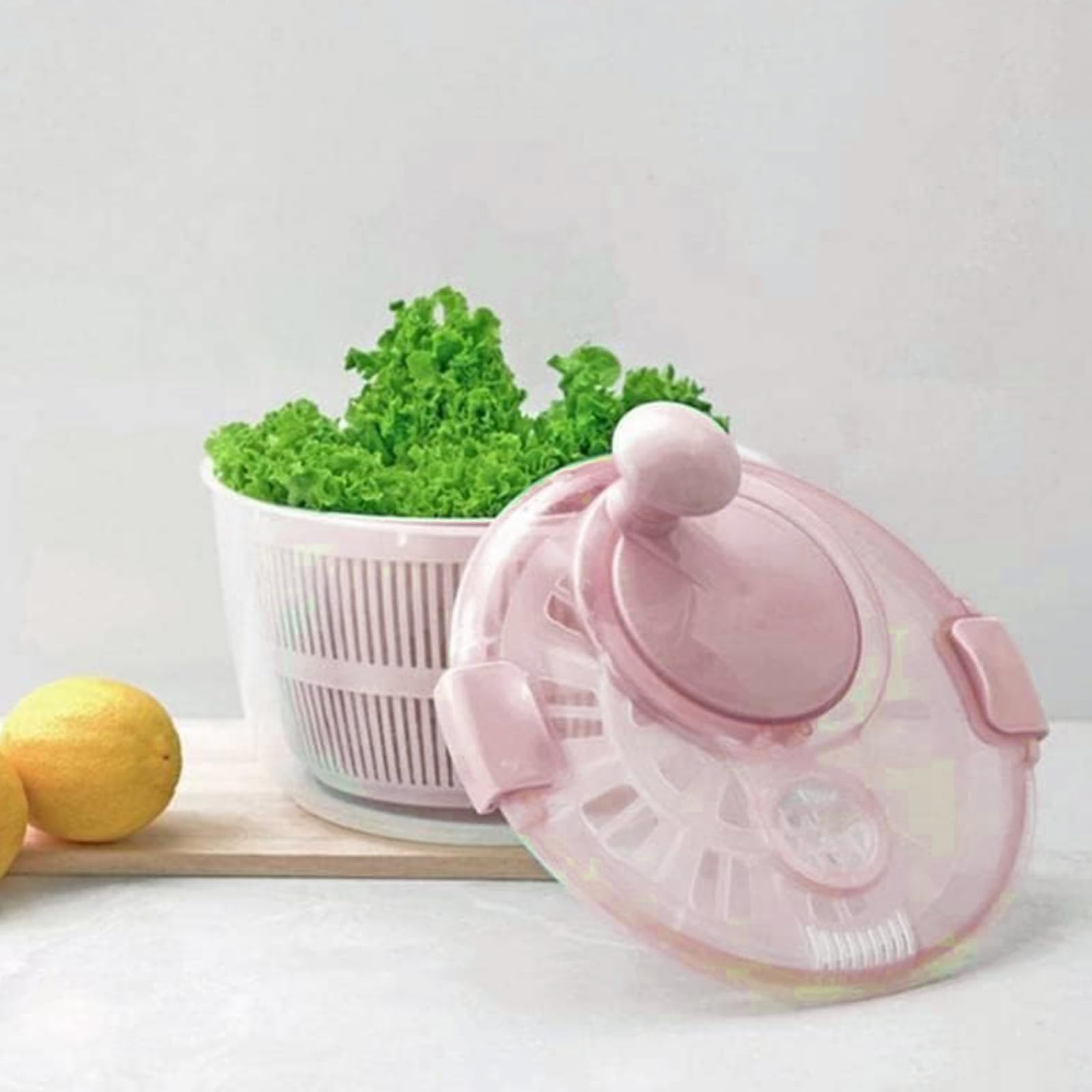 Essoreuse à salade – Séchoir à légumes et fruits avec couvercle, matériau anti-fissures et résistant à la chaleur, base antidérapante, facile à nettoyer, design amovible