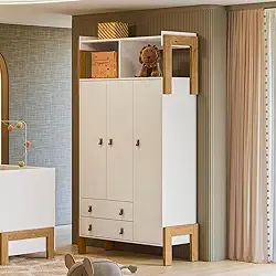 Guarda Roupa Roupeiro Infantil Fantasia 4375 Qmovi Branco Acetinado