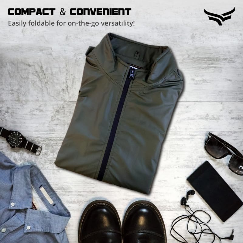 Image of Xtrim Raincoat Set for Men & Women, Waterproof Windproof Jacket & Pants Suit with Hood, Drawstring & Pocket, Reflective Trim, Snap Button, Zipper Closure, PVC Lining, for Biking & Travelling (M)