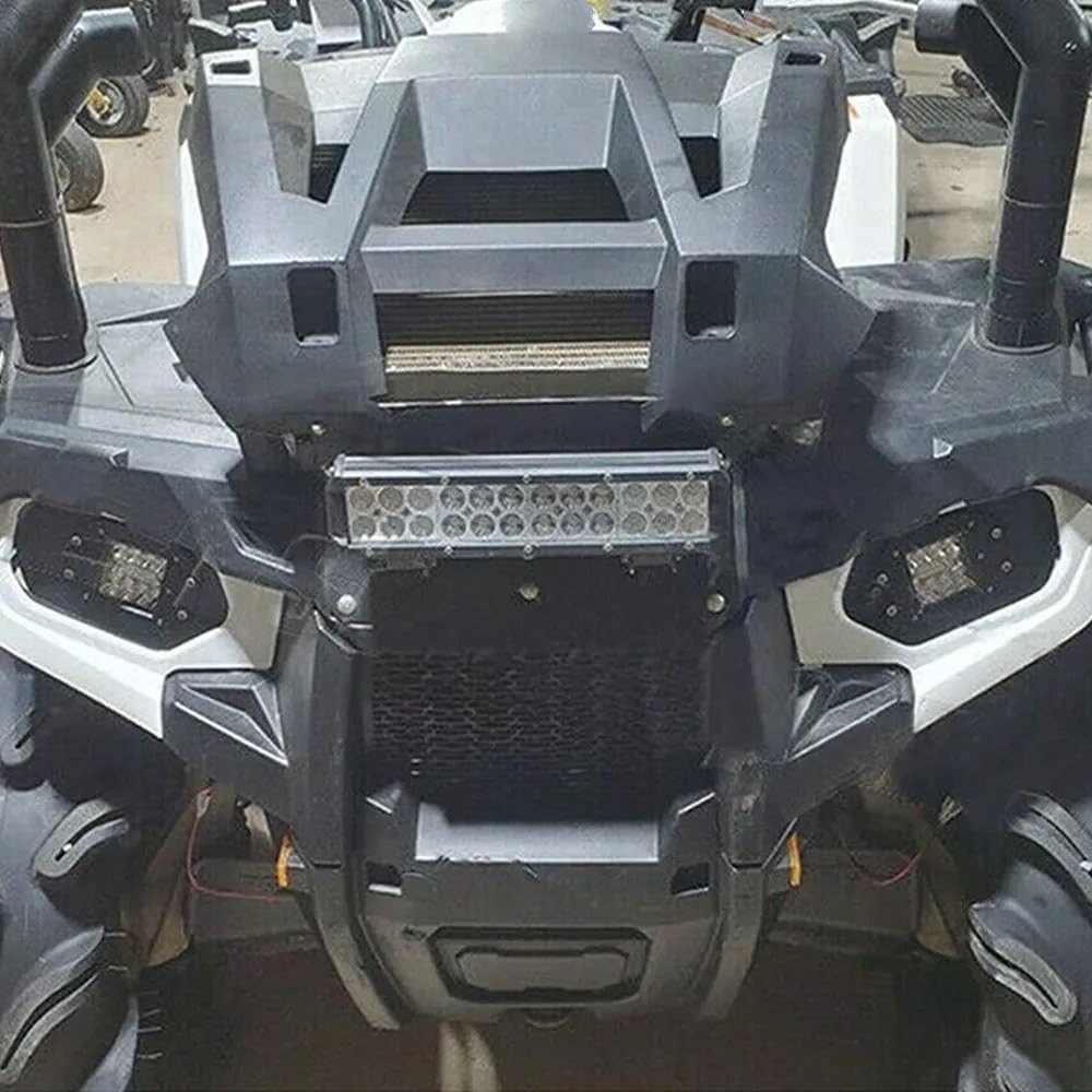 Fanale Anteriore Fari Moto 24W Per ATV Per UTV Accessori Per Polaris Per Sportsman 1000 850 570 Per RZR 800 900XP HA CONDOTTO Il Faro Luci Lavoro Kit Staffe(Flood Beam Set)