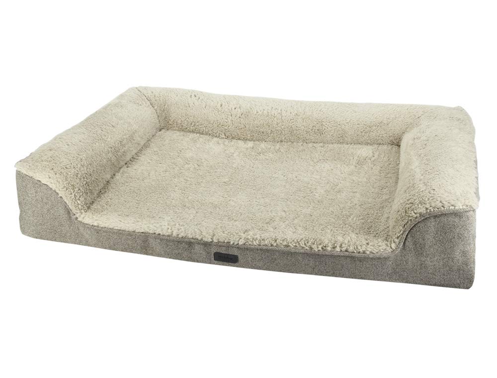 Nobby 61726 Sofá ortopédico Cuadrado CALBU Beige; Largo x Ancho x Alto: 120 x 80 x 20 cm