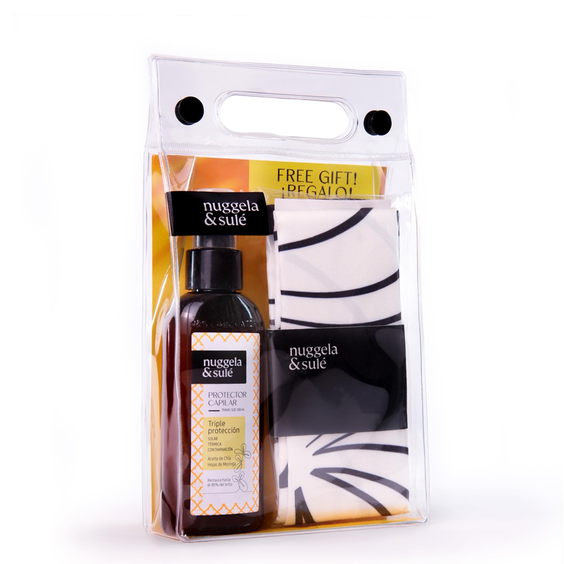 Nuggela & Sulé Kit Protector: Protector Capilar + Pañuelo Carré Grace Classic de Regalo, Edición Limitada Versión 2024, Estiliza tus peinados, 100 ml