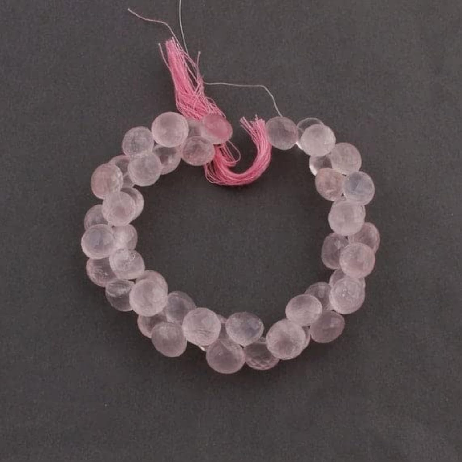 Rose quartz faceted briolettes oignon 9mm résistant au ternissement pour créateurs