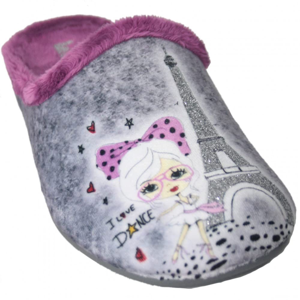 Vulcabicha 1364 Purpurine gris clair 40 EU chausson pantoufle femme confortable