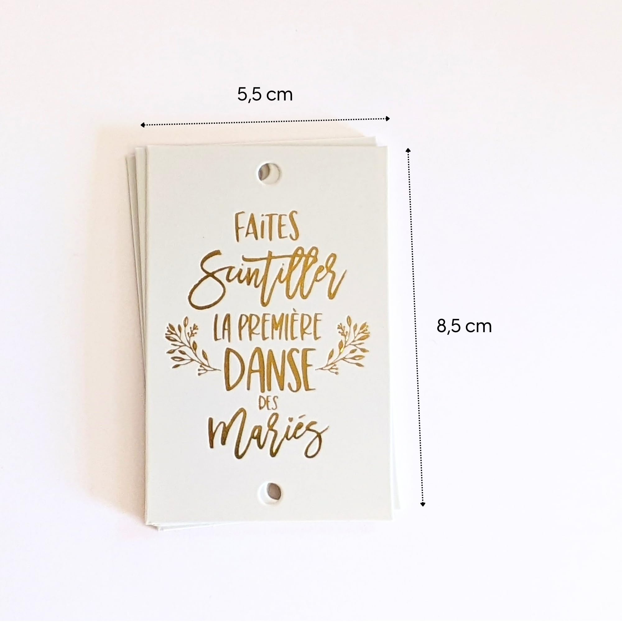 Image secondaire de Étiquettes de Mariage Scintillantes TE Whaka - 50 Pièces en Or