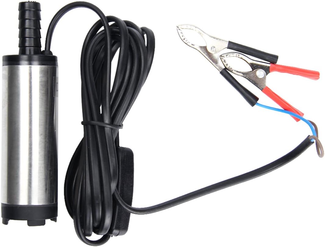 Holdlebe 38mm DC 12V / 24V Submersible Pump Water Oil Diesel Fuel Transfer for Car