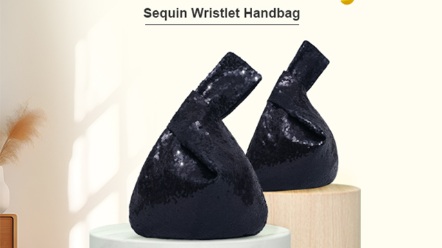 Eternal Beauty Sequin Wristlet Bag Sparkly Clutch miniatura 7