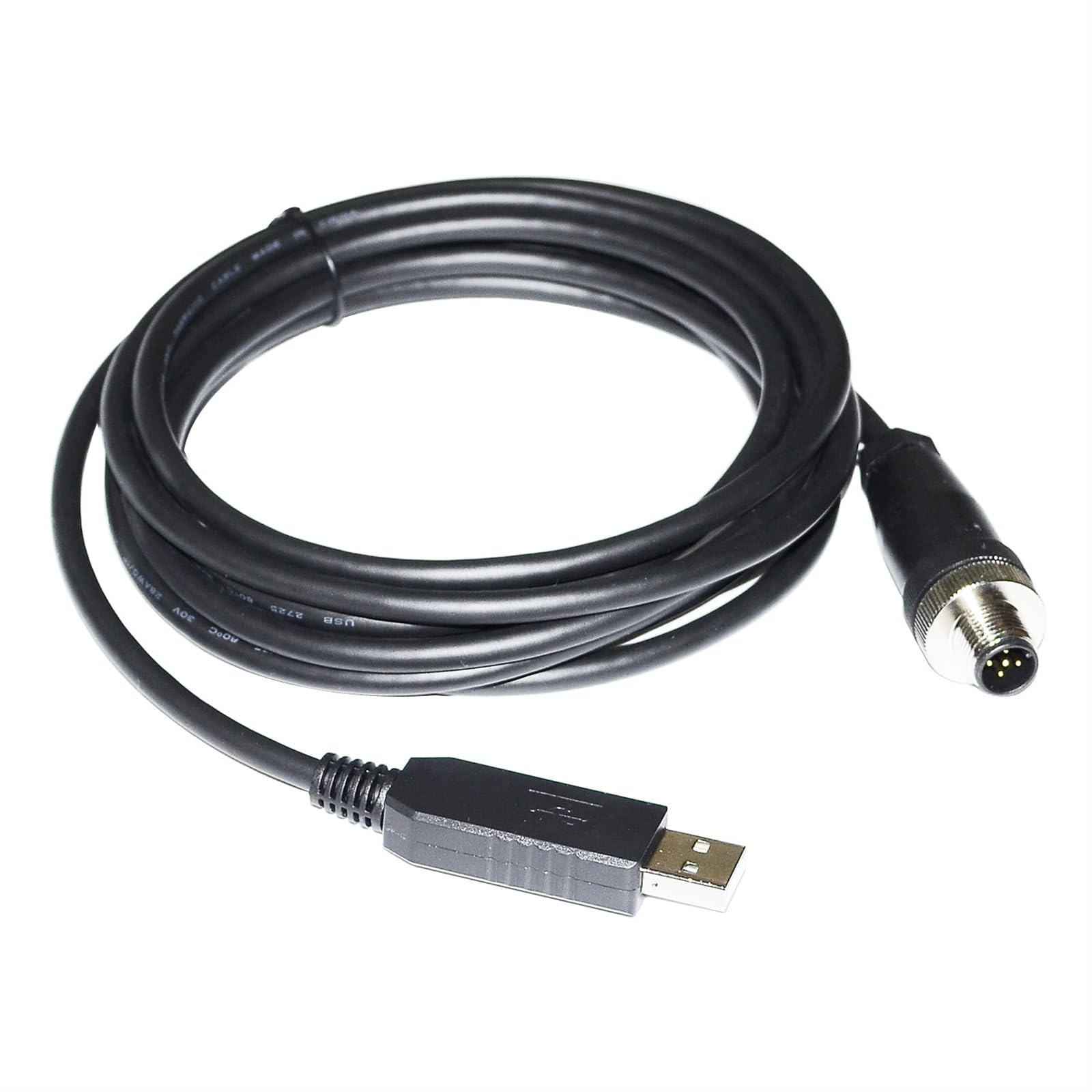 TMWWQO USB to M12 5PIN MALE RS232 CONVERTER SERIAL COMMUNICATION CONSOLE DEBUG CABLE(3 metres)