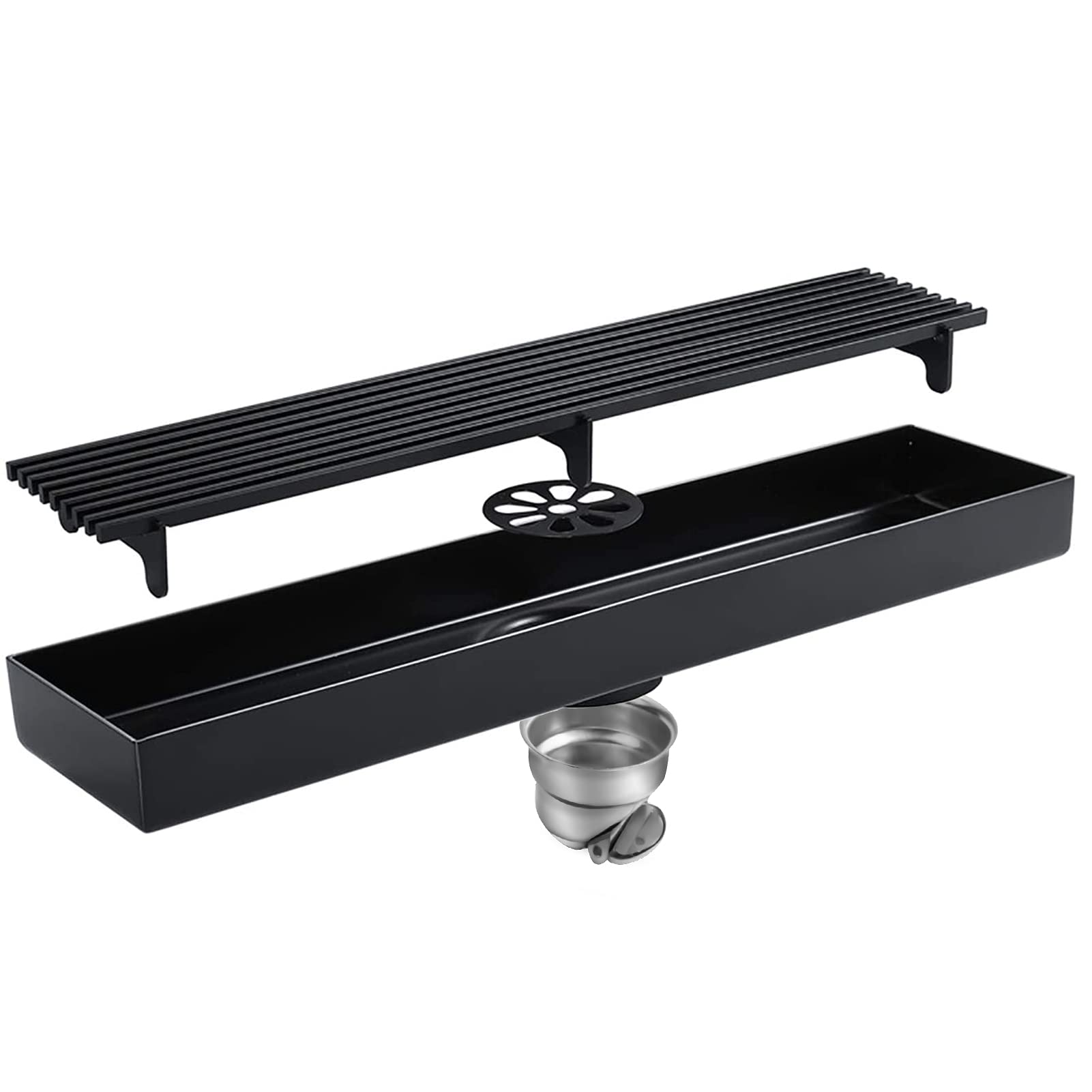 Heaven Bird 24 Inch Linear Shower Floor Drain, Rectangular Shower Drain