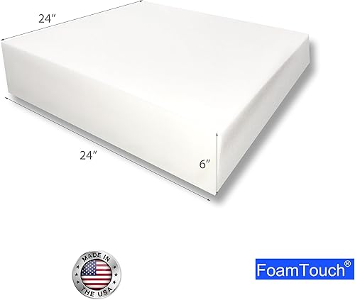 Miniatura 10 de FoamTouch Espuma de tapicería 3x24x96HDF 24x96, 1 unidad (paquete de 1), color blanco