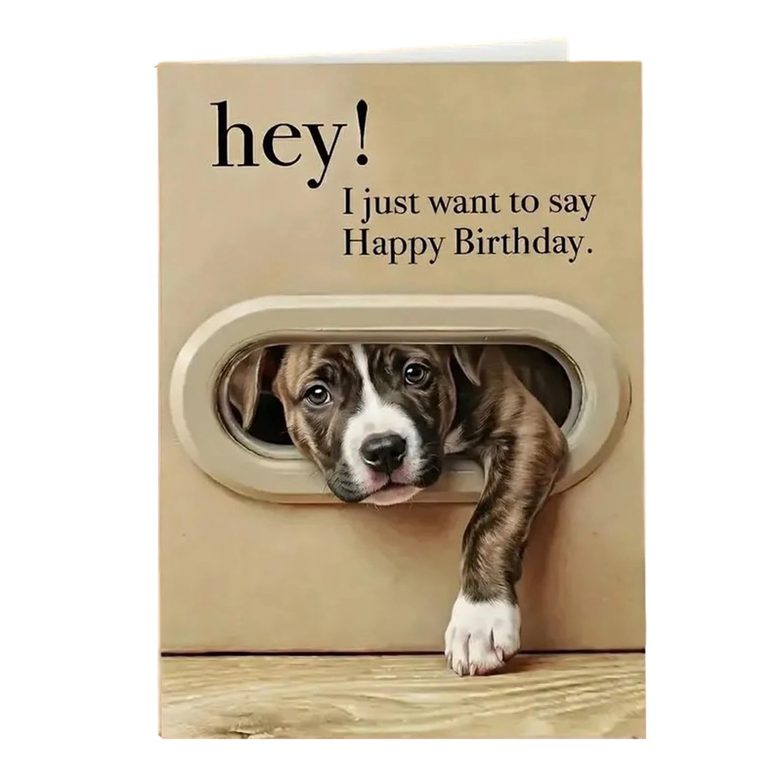 Hsyzygian Playful Puppy Birthday Card Cartoon Dog Illustrations Greeting Party Invitation for Pet Owners Anniversary Dog