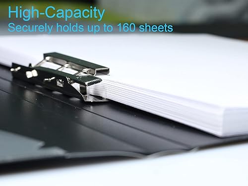 Miniatura 3 de Paquete de 6 carpetas de plástico sin perforaciones, tamaño A4, carpeta de archivos de clip doble fuerte, cubierta de informe de 8.5 x 11 pulgadas,