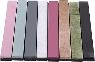 8Pcs Sharpening Whetstone Set, Whetstone Sharpening Stone, Polishing Stone with Base for Sharpening Polishing 240/400/800/1500/3000/5000/8000/10000 Grit