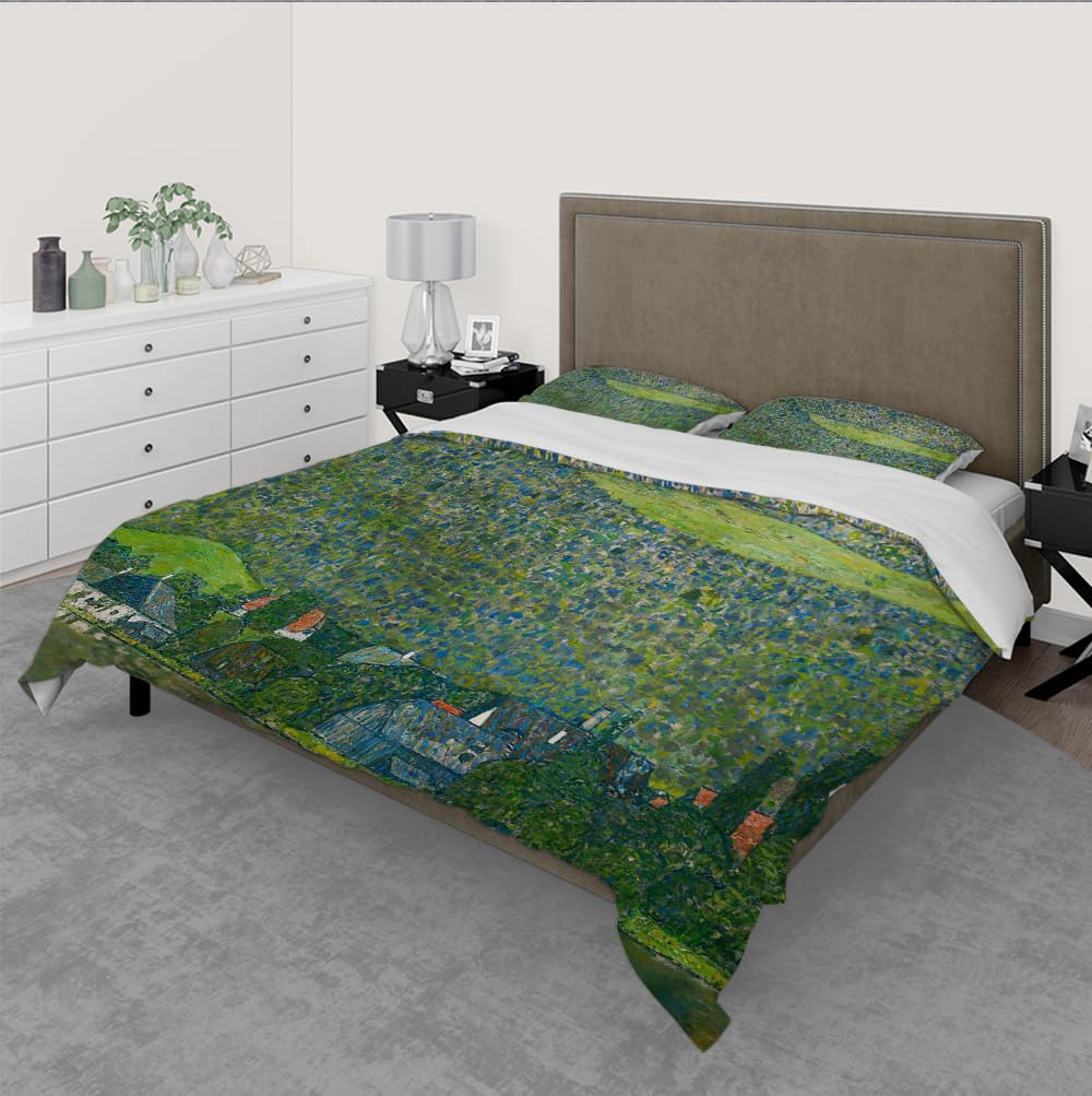 Rustykalny Zielony Zestaw Kołdra Chata Domek Domek Lodge Domek Las Naturalna Pościel Polowa Miękka Poszewka Na Kołdrę Z 2 Poduszkami Na Poduszki 135 x 200 cm