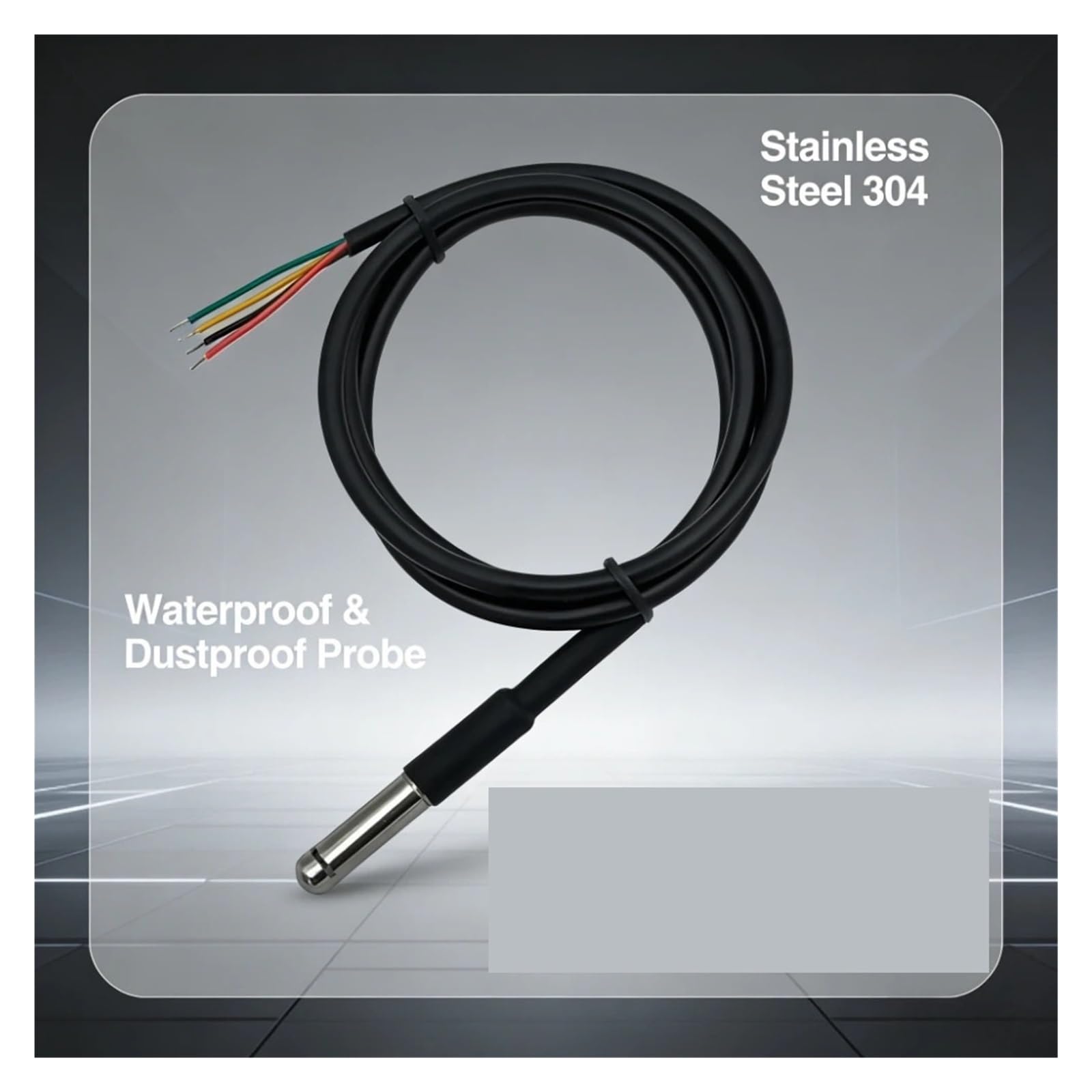 Sensor de Temperatura y Humedad SHT40 de Acero Inoxidable