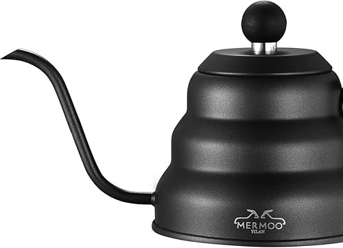 Miniatura 2 de MERMOO YILAN Caldera de goteo de acero inoxidable 950ML Coffer Cisne Caño goteo Pot Café Servicio de té Hervidor de agua para acampar