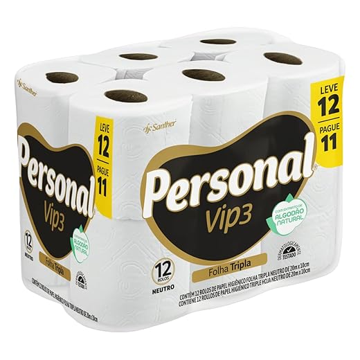 Papel Higiênico Triplo Personal 12 Rolos